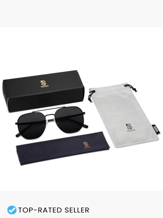 Retro Hexagon Aviator Sunglasses Classic Square UV400 Protection Shades main image 6